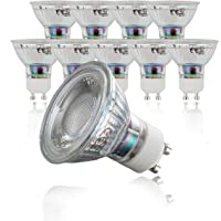 B.K.Licht 10x5W Bombillas LED GU10 Ø50mm I Luz blanco cálido 3000K 400lm 230V I Foco LED I Iluminacion I Pack de 10